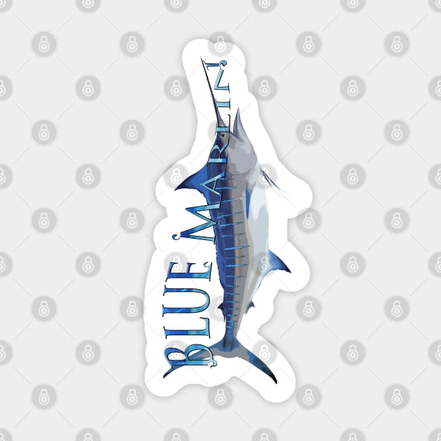 Blue Marlin Sticker by MikaelJenei